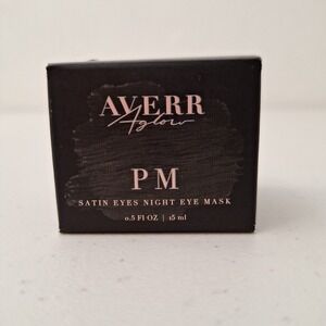 Averr Aglow PM Satin Eyes Night Eye Cream Mask 15mL Natural Vegan USA NEW